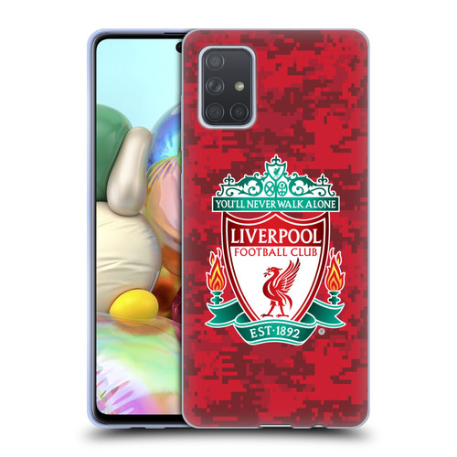 Liverpool Football Club Digital Camouflage Home Red Crest Soft Gel Case for Samsung Galaxy A71 (2019)