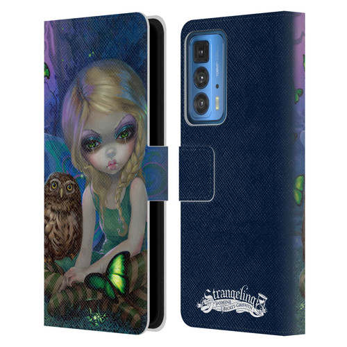 Strangeling Fairy Art Summer with Owl Leather Book Wallet Case Cover For Motorola Edge 20 Pro