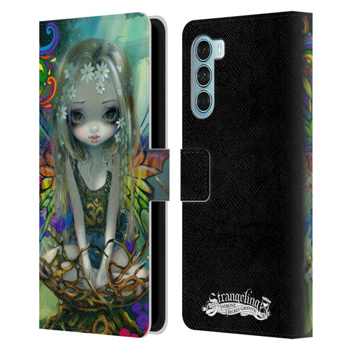 Strangeling Fairy Art Rainbow Winged Leather Book Wallet Case Cover For Motorola Edge S30 / Moto G200 5G