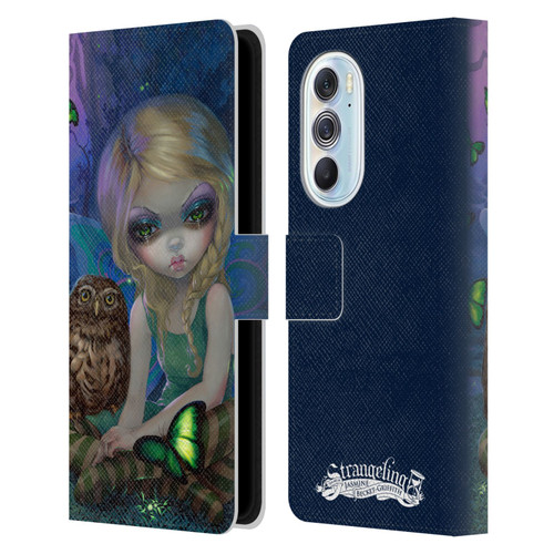 Strangeling Fairy Art Summer with Owl Leather Book Wallet Case Cover For Motorola Edge X30