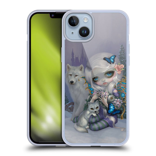 Strangeling Fairy Art Winter with Wolf Soft Gel Case for Apple iPhone 14 Plus