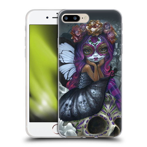 Strangeling Fairy Art Day of Dead Skull Soft Gel Case for Apple iPhone 7 Plus / iPhone 8 Plus