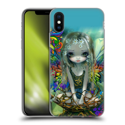 Strangeling Fairy Art Rainbow Winged Soft Gel Case for Apple iPhone X / iPhone XS