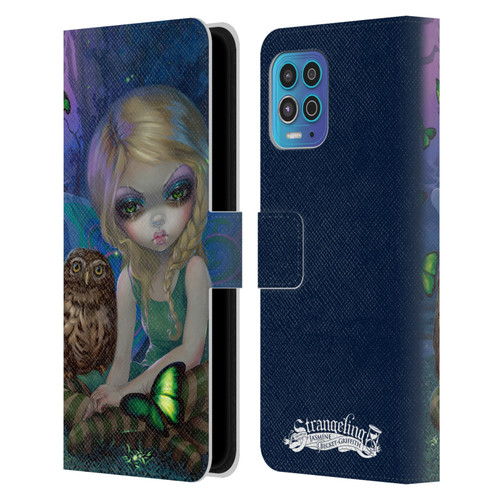 Strangeling Fairy Art Summer with Owl Leather Book Wallet Case Cover For Motorola Moto G100