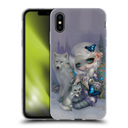 Strangeling Fairy Art Winter with Wolf Soft Gel Case for Apple iPhone XS Max