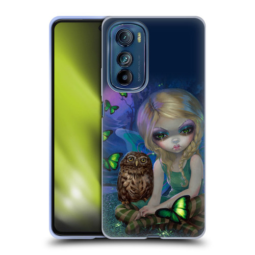 Strangeling Fairy Art Summer with Owl Soft Gel Case for Motorola Edge 30