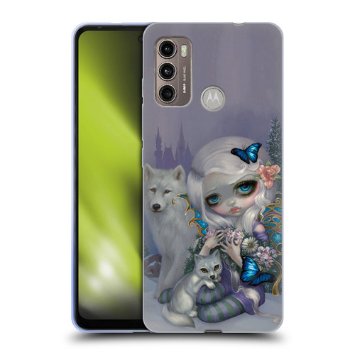 Strangeling Fairy Art Winter with Wolf Soft Gel Case for Motorola Moto G60 / Moto G40 Fusion