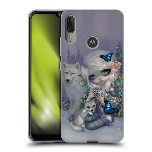 Strangeling Fairy Art Winter with Wolf Soft Gel Case for Motorola Moto E6 Plus
