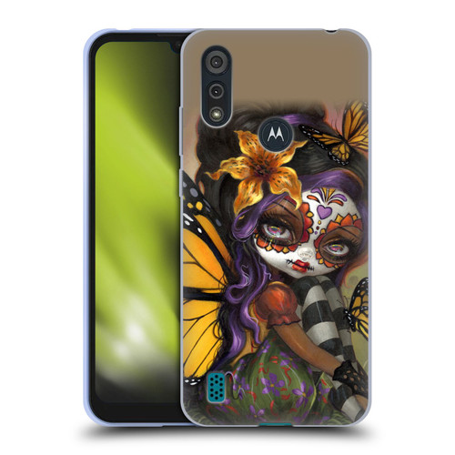 Strangeling Fairy Art Day of Dead Butterfly Soft Gel Case for Motorola Moto E6s (2020)