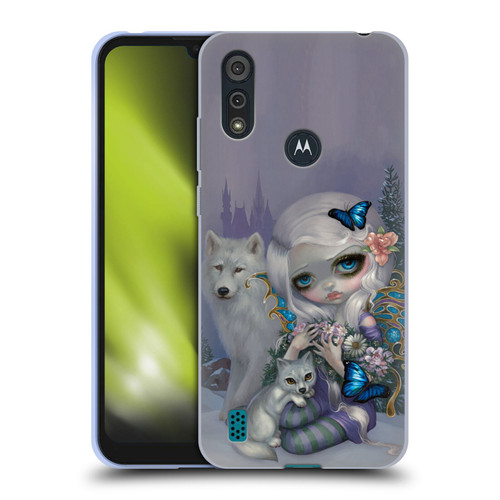 Strangeling Fairy Art Winter with Wolf Soft Gel Case for Motorola Moto E6s (2020)