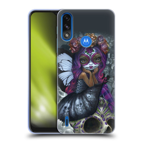 Strangeling Fairy Art Day of Dead Skull Soft Gel Case for Motorola Moto E7 Power / Moto E7i Power