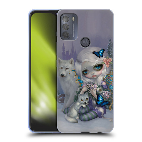 Strangeling Fairy Art Winter with Wolf Soft Gel Case for Motorola Moto G50