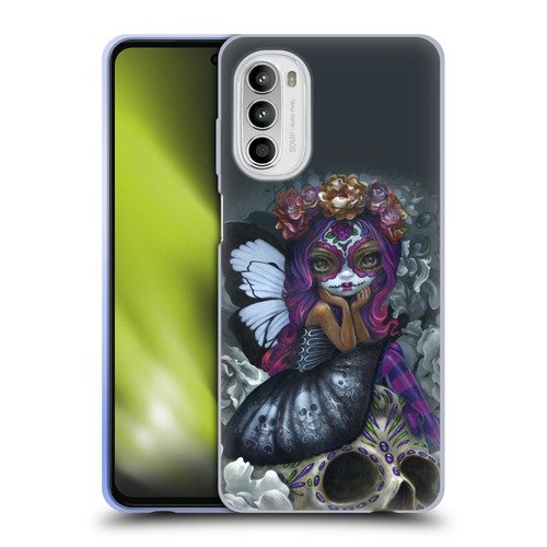 Strangeling Fairy Art Day of Dead Skull Soft Gel Case for Motorola Moto G52