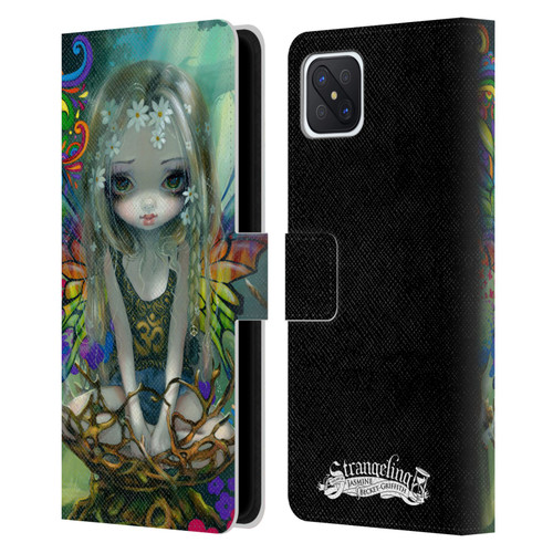 Strangeling Fairy Art Rainbow Winged Leather Book Wallet Case Cover For OPPO Reno4 Z 5G