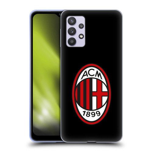 AC Milan Crest Full Colour Black Soft Gel Case for Samsung Galaxy A32 5G / M32 5G (2021)