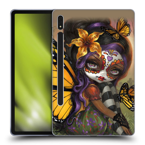 Strangeling Fairy Art Day of Dead Butterfly Soft Gel Case for Samsung Galaxy Tab S8