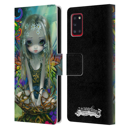 Strangeling Fairy Art Rainbow Winged Leather Book Wallet Case Cover For Samsung Galaxy A31 (2020)