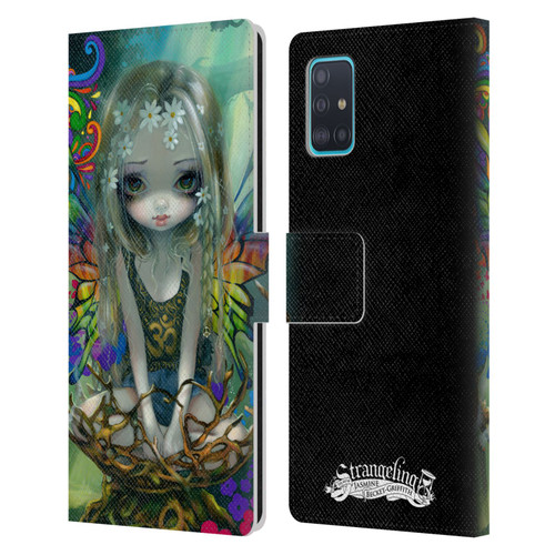 Strangeling Fairy Art Rainbow Winged Leather Book Wallet Case Cover For Samsung Galaxy A51 (2019)