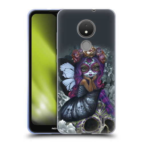 Strangeling Fairy Art Day of Dead Skull Soft Gel Case for Nokia C21