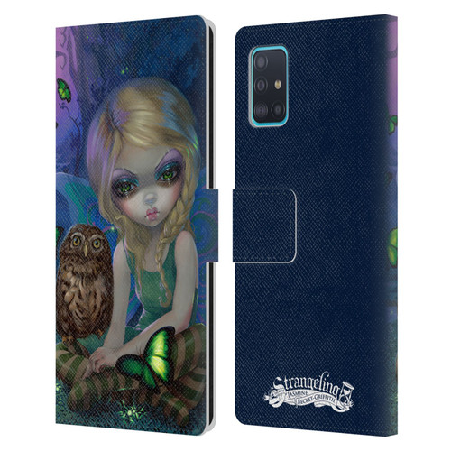 Strangeling Fairy Art Summer with Owl Leather Book Wallet Case Cover For Samsung Galaxy A51 (2019)