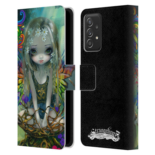 Strangeling Fairy Art Rainbow Winged Leather Book Wallet Case Cover For Samsung Galaxy A53 5G (2022)