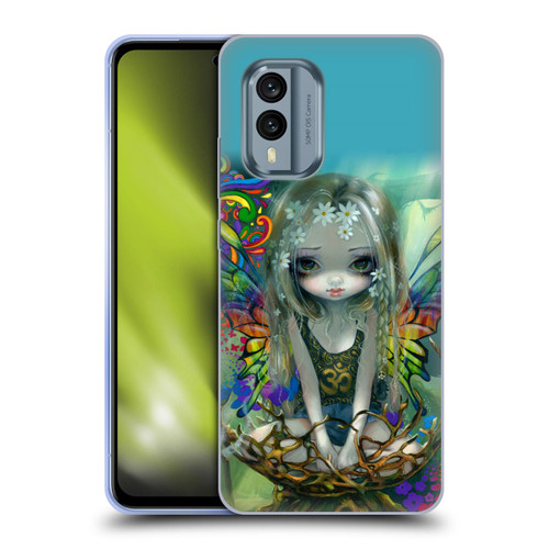 Strangeling Fairy Art Rainbow Winged Soft Gel Case for Nokia X30