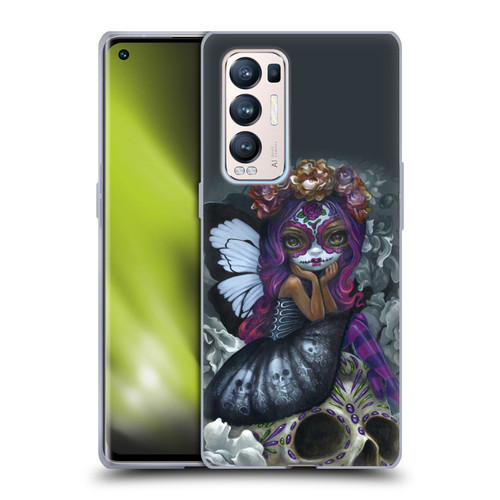 Strangeling Fairy Art Day of Dead Skull Soft Gel Case for OPPO Find X3 Neo / Reno5 Pro+ 5G