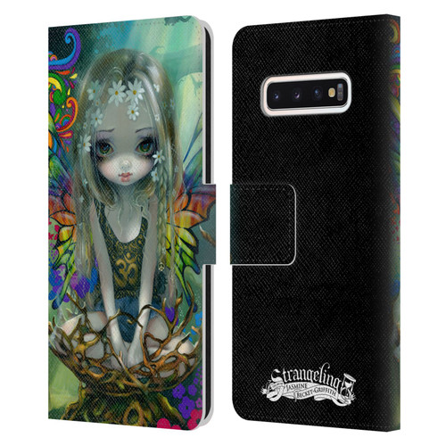 Strangeling Fairy Art Rainbow Winged Leather Book Wallet Case Cover For Samsung Galaxy S10