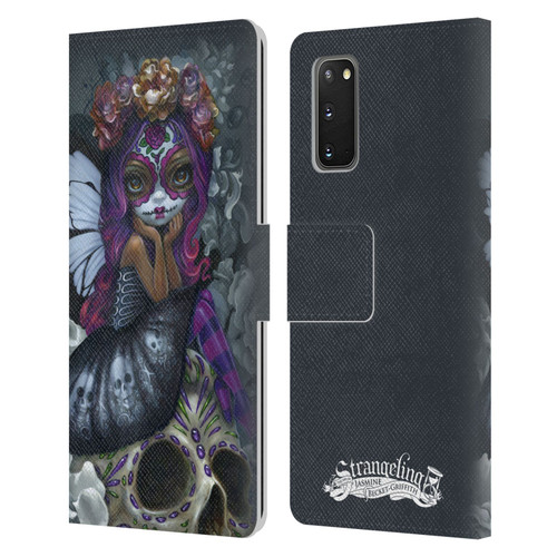 Strangeling Fairy Art Day of Dead Skull Leather Book Wallet Case Cover For Samsung Galaxy S20 / S20 5G