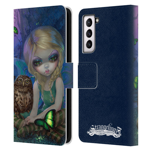 Strangeling Fairy Art Summer with Owl Leather Book Wallet Case Cover For Samsung Galaxy S21 5G