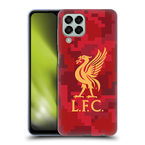 Liverpool Football Club Digital Camouflage Home Red Soft Gel Case for Samsung Galaxy M33 (2022)