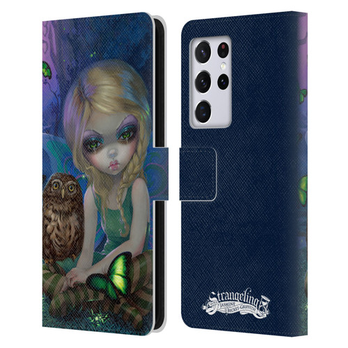 Strangeling Fairy Art Summer with Owl Leather Book Wallet Case Cover For Samsung Galaxy S21 Ultra 5G