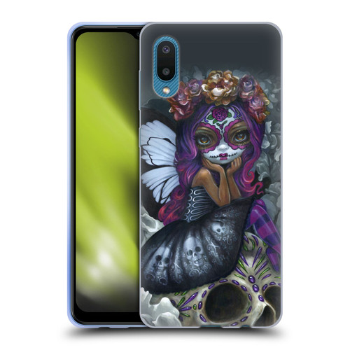 Strangeling Fairy Art Day of Dead Skull Soft Gel Case for Samsung Galaxy A02/M02 (2021)