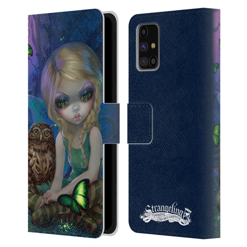 Strangeling Fairy Art Summer with Owl Leather Book Wallet Case Cover For Samsung Galaxy M31s (2020)