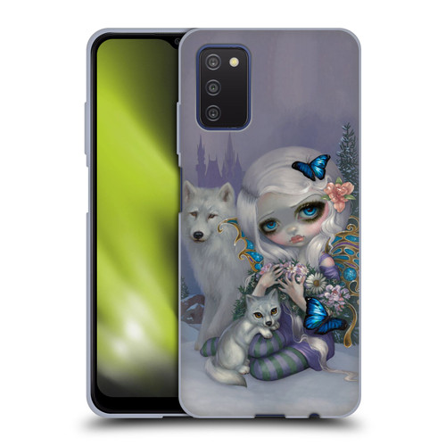 Strangeling Fairy Art Winter with Wolf Soft Gel Case for Samsung Galaxy A03s (2021)
