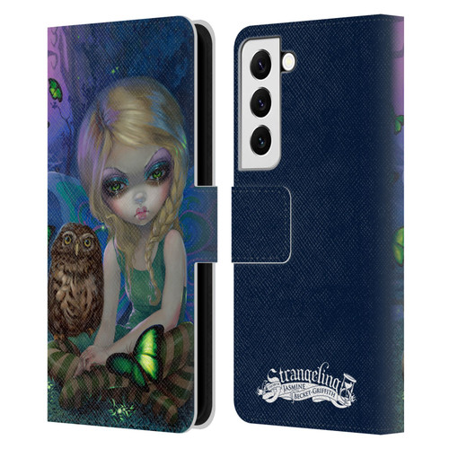 Strangeling Fairy Art Summer with Owl Leather Book Wallet Case Cover For Samsung Galaxy S22 5G