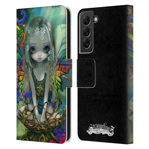 Strangeling Fairy Art Rainbow Winged Leather Book Wallet Case Cover For Samsung Galaxy S22+ 5G