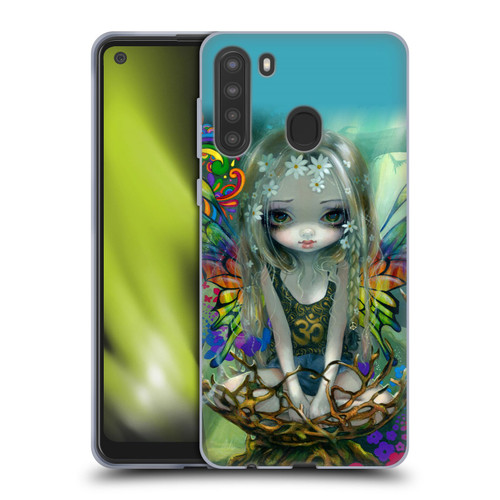 Strangeling Fairy Art Rainbow Winged Soft Gel Case for Samsung Galaxy A21 (2020)