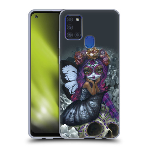 Strangeling Fairy Art Day of Dead Skull Soft Gel Case for Samsung Galaxy A21s (2020)