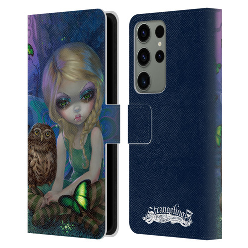 Strangeling Fairy Art Summer with Owl Leather Book Wallet Case Cover For Samsung Galaxy S23 Ultra 5G