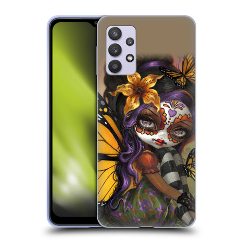 Strangeling Fairy Art Day of Dead Butterfly Soft Gel Case for Samsung Galaxy A32 5G / M32 5G (2021)