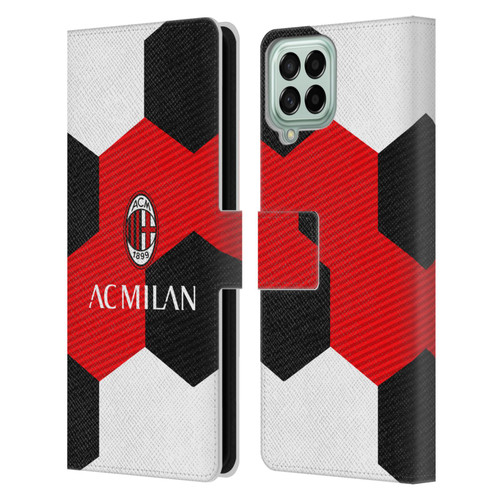 AC Milan Crest Ball Leather Book Wallet Case Cover For Samsung Galaxy M33 (2022)