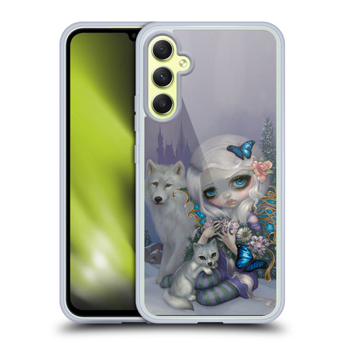 Strangeling Fairy Art Winter with Wolf Soft Gel Case for Samsung Galaxy A34 5G