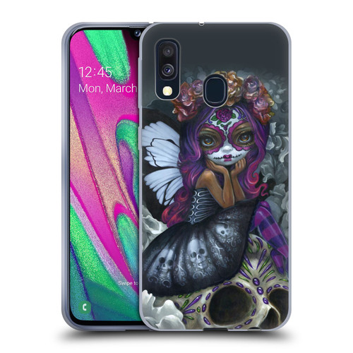 Strangeling Fairy Art Day of Dead Skull Soft Gel Case for Samsung Galaxy A40 (2019)