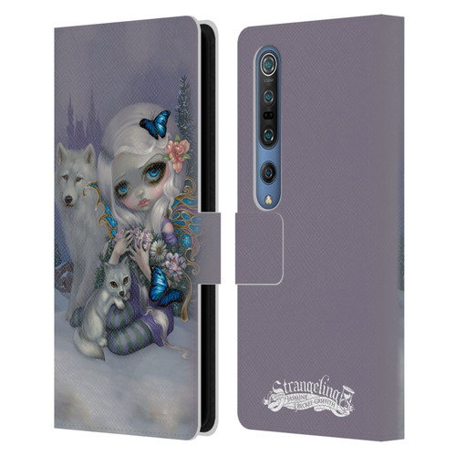 Strangeling Fairy Art Winter with Wolf Leather Book Wallet Case Cover For Xiaomi Mi 10 5G / Mi 10 Pro 5G
