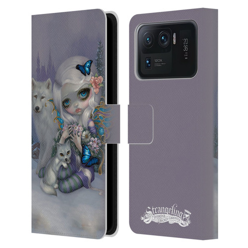 Strangeling Fairy Art Winter with Wolf Leather Book Wallet Case Cover For Xiaomi Mi 11 Ultra