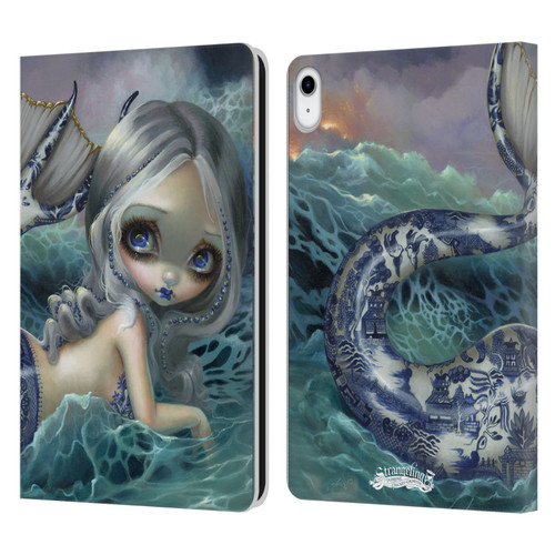Strangeling Mermaid Blue Willow Tail Leather Book Wallet Case Cover For Apple iPad 10.9 (2022)