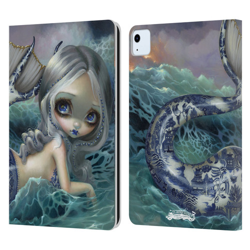 Strangeling Mermaid Blue Willow Tail Leather Book Wallet Case Cover For Apple iPad Air 2020 / 2022