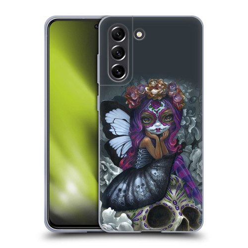 Strangeling Fairy Art Day of Dead Skull Soft Gel Case for Samsung Galaxy S21 FE 5G