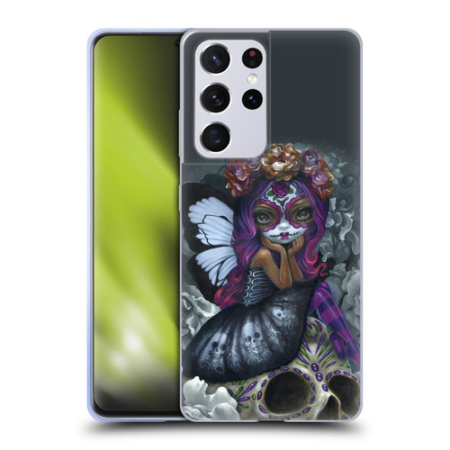 Strangeling Fairy Art Day of Dead Skull Soft Gel Case for Samsung Galaxy S21 Ultra 5G